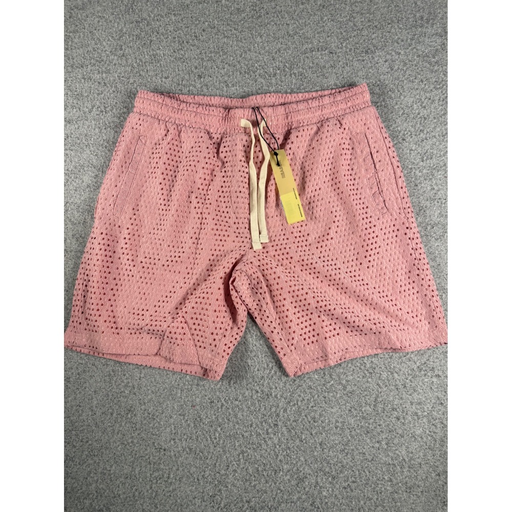Reason Clothing Mens Pink Mesh Eyelet Shorts NWT RCF6SM-S70 Large